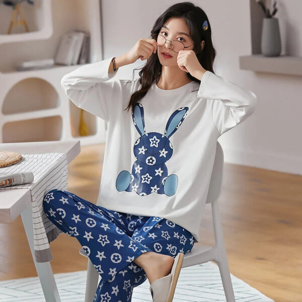 Men And Women Cartoon Pajamas Sets - Image 4