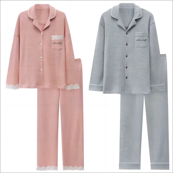 Cotton Couple Sleepwear Pajama Suit - Image 7