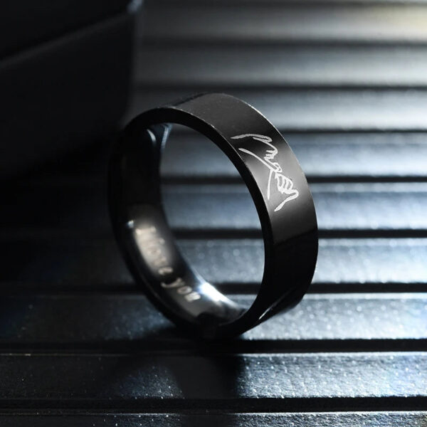 Titanium Steel Couple Promise Ring Couple - Image 6