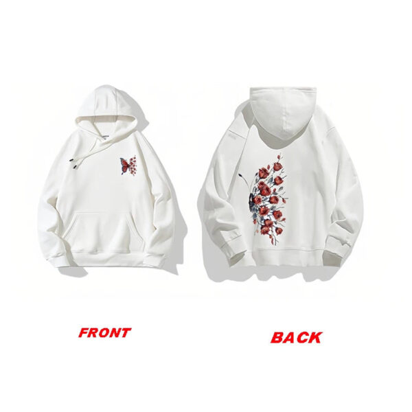 Butterfly & Rose Matching Couple Hoodie - Image 7