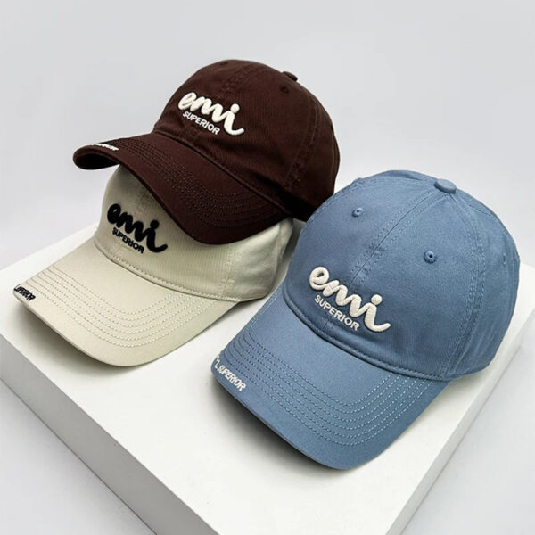 Korean Style Embroidered Baseball Hats For Couple