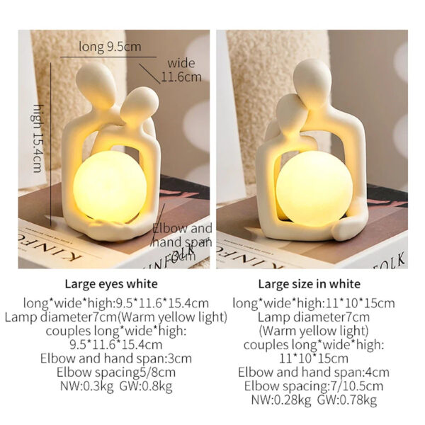 Creative Couple Table Lamp For Bedroom Decoration - Image 6