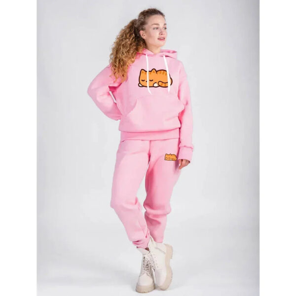 Couple Cute Printed Tracksuits 2 Piece Set Men Women Hoodies + Pants Pullover Casual Fleece Sweatshirt Streetwear Clothing - Image 2